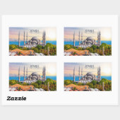 文字カスタムイスタンブール 長方形シール (シート)