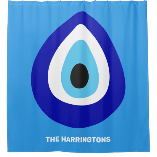 文字カスタムイブナルアイナザリアムレット シャワーカーテン (正面)