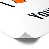 文字カスタムウィンタースキーのポスター ポスター (角)