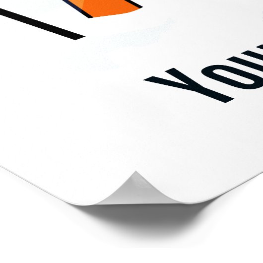 文字カスタムウィンタースキーのポスター ポスター (角)