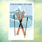 文字カスタムウィンタースキー ウィンドウサイン (シート3)