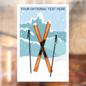 文字カスタムウィンタースキー ウィンドウサイン (シート2)