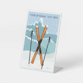 文字カスタムウィンタースキー 台座サイン (正面)