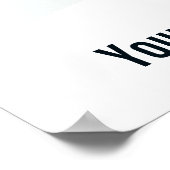 文字カスタムウィンタースノーボーディングポスター ポスター (角)