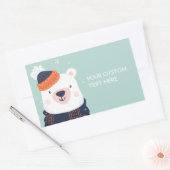 文字カスタムウィンターベアーステッカー 長方形シール (封筒)