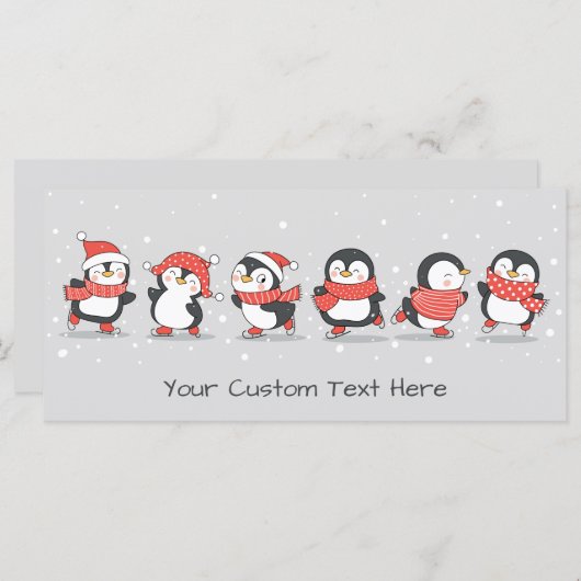 文字カスタムウィンターペンギン (正面/裏面)