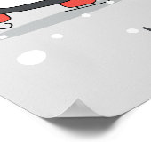 文字カスタムウィンターペンギン ポスター (角)