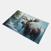 文字カスタムウィンタームース ドアマット (アングル)