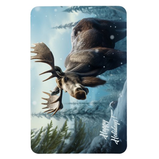 文字カスタムウィンタームース マグネット (縦)