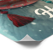 文字カスタムウィンターラマス ポスター (角)