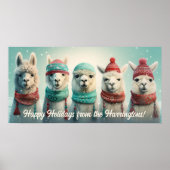 文字カスタムウィンターラマス ポスター (正面)