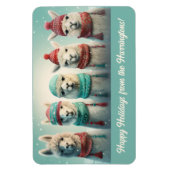 文字カスタムウィンターラマス マグネット (縦)