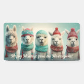 文字カスタムウィンターラマス 横断幕 (横)