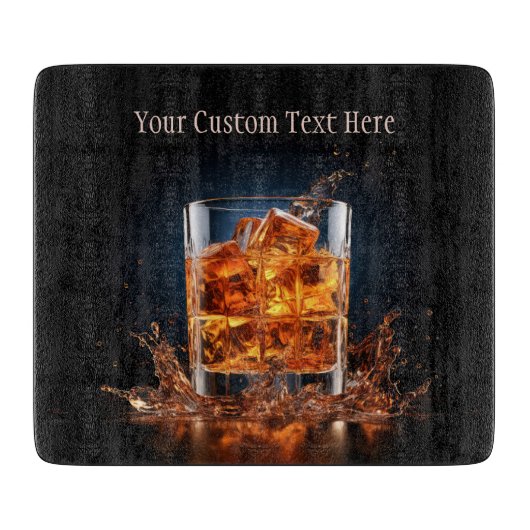 文字カスタムウイスキー カッティングボード (正面)