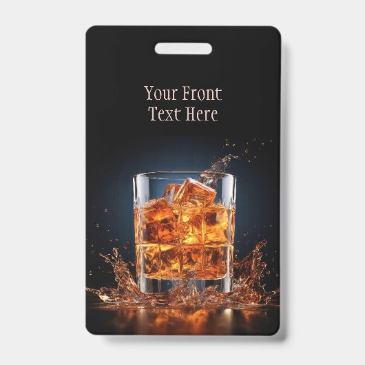 文字カスタムウイスキー バッジ (表面)