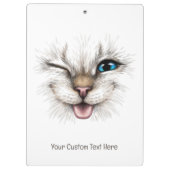 文字カスタムウインキング猫 クリップボード (裏面)