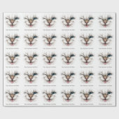 文字カスタムウインキング猫 ラッピングペーパー (フラット)