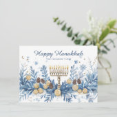 文字カスタムウォーターカラーハヌカー シーズンカード (スタンド正面)