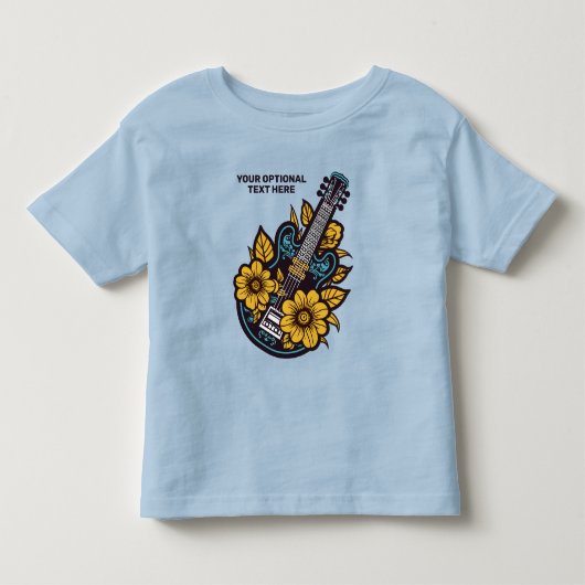 文字カスタムウクレレ トドラーTシャツ (正面)