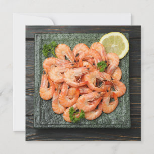 文字カスタムエビ招待状 招待状