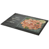 文字カスタムエビ カッティングボード (角)