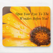 文字カスタムオレンジアフリカデイジー写真 マウスパッド (正面)