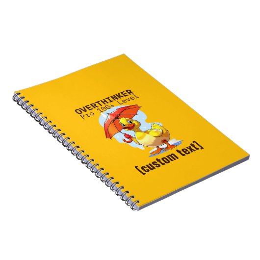 文字カスタムオーバーシンカーデザイン ノートブック (右側)