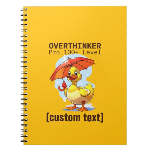 文字カスタムオーバーシンカーデザイン ノートブック (正面)