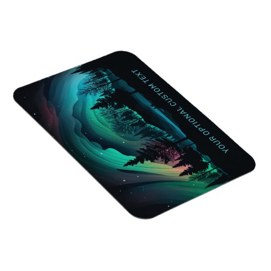 文字カスタムオーロラボレアリスイラストレーション マグネット (右側)