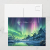 文字カスタムオーロラボレリス ポストカード (正面/裏面)