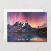 文字カスタムオーロラボレリス ポストカード (正面/裏面)