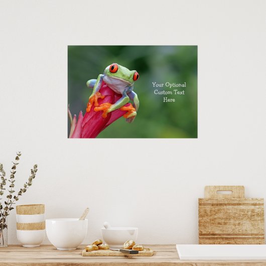 文字カスタムカエル ポスター (キッチン)
