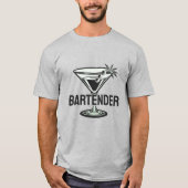 文字カスタムカクテルバーテンダー Tシャツ (正面)