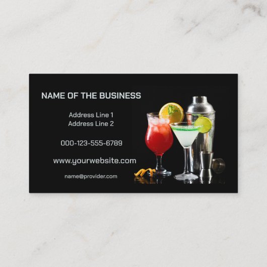 文字カスタムカクテル 名刺 (裏面)