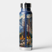 文字カスタムカナダ旅行ポスター ウォーターボトル (左面)