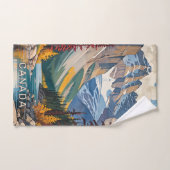 文字カスタムカナダ旅行ポスター ハンドタオル (ハンドタオル)