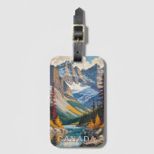 文字カスタムカナダ旅行ポスター ラゲッジタグ (正面縦)