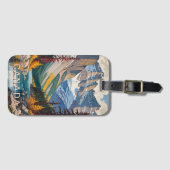 文字カスタムカナダ旅行ポスター ラゲッジタグ (正面横)