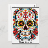 文字カスタム💀カラフルドードルディアデムエルトス ポストカード (正面/裏面)