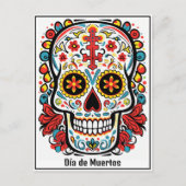 文字カスタム💀カラフルドードルディアデムエルトス ポストカード (正面)