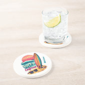 文字カスタムカリフォルニアサーフィン コースター (側面)