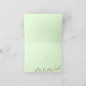 文字カスタムカード – PEG、パステルフローラ背景 サンキューカード (内部)