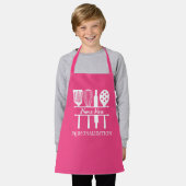 文字カスタムキッチンモノグラムBBQシェフベーキングギフト エプロン (着用した状態)