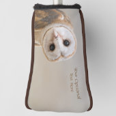 文字カスタムキュートバーンフクロウ ゴルフヘッドカバー (回転90)