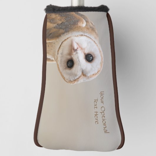 文字カスタムキュートバーンフクロウ ゴルフヘッドカバー (回転90)