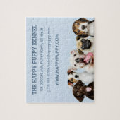 文字カスタムキュートパピーズ ジグソーパズル (縦)