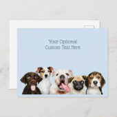 文字カスタムキュートパピーズ ポストカード (正面/裏面)