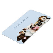 文字カスタムキュートパピーズ マグネット (左側)