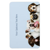 文字カスタムキュートパピーズ マグネット (縦)