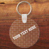 文字カスタムキーチェーンブリックパーソナライズされた壁 キーホルダー (正面)